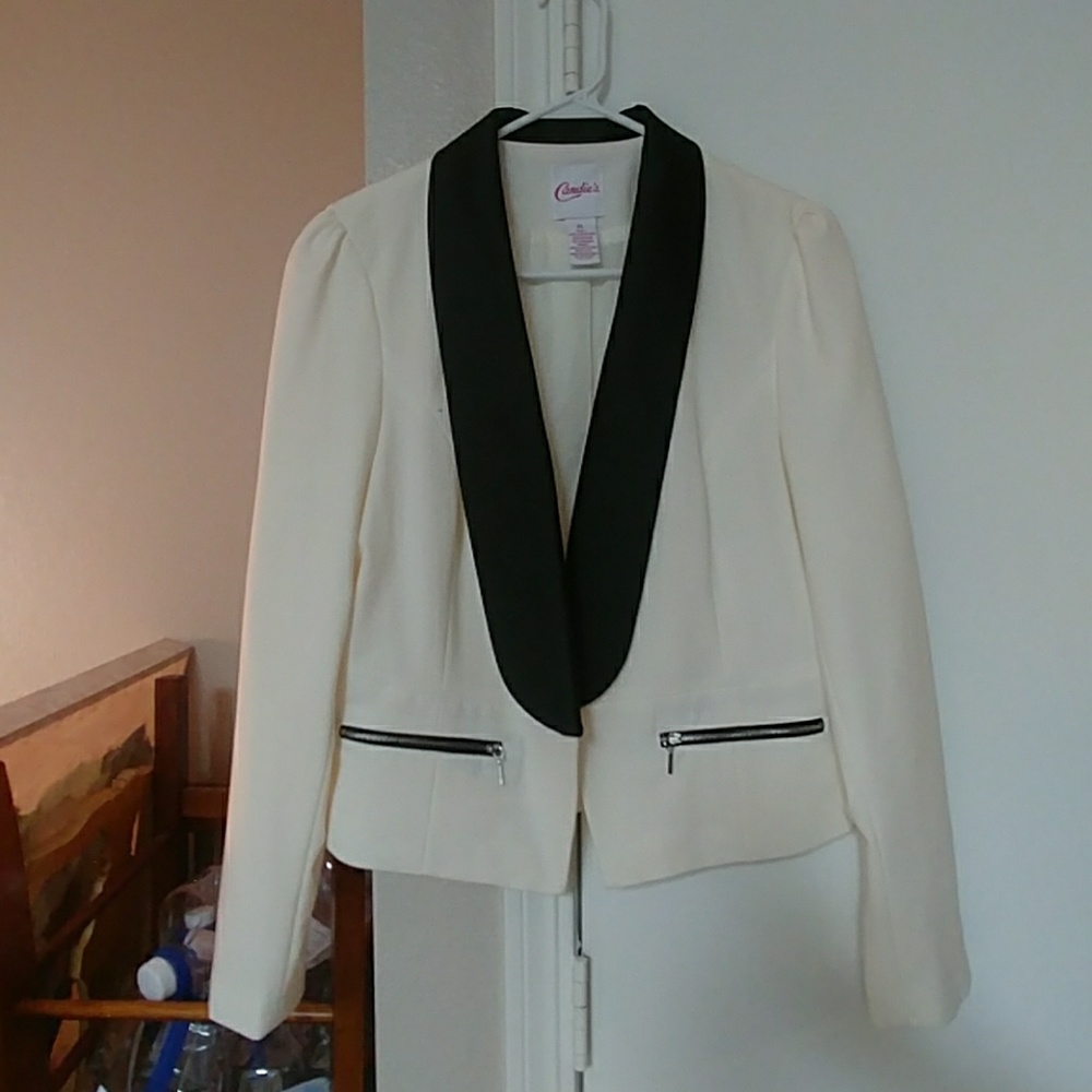 White and Black Blazer